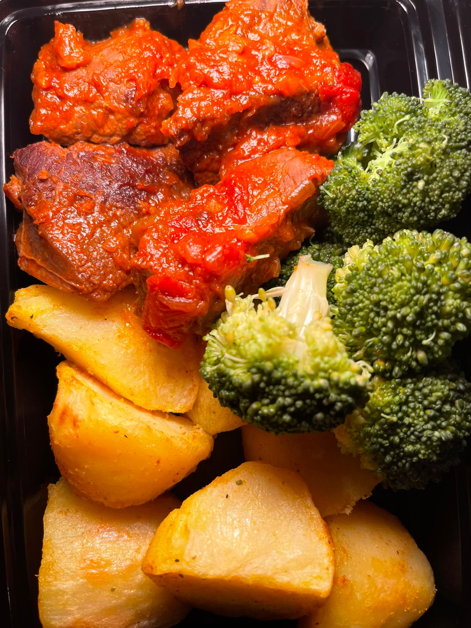 Beef & Potatoes, packed and ready for delivery