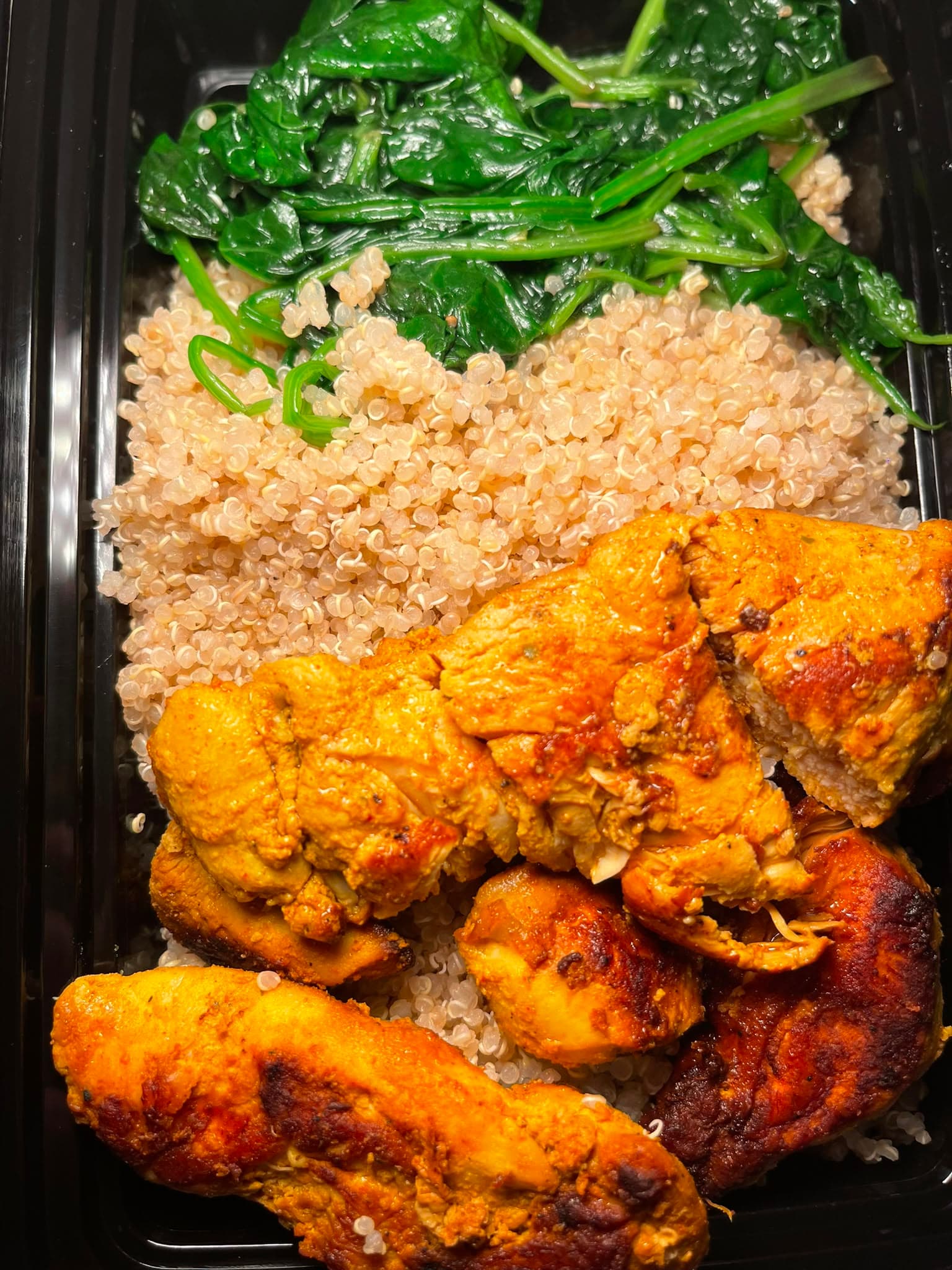 Chicken & Quinoa, packed and ready for delivery