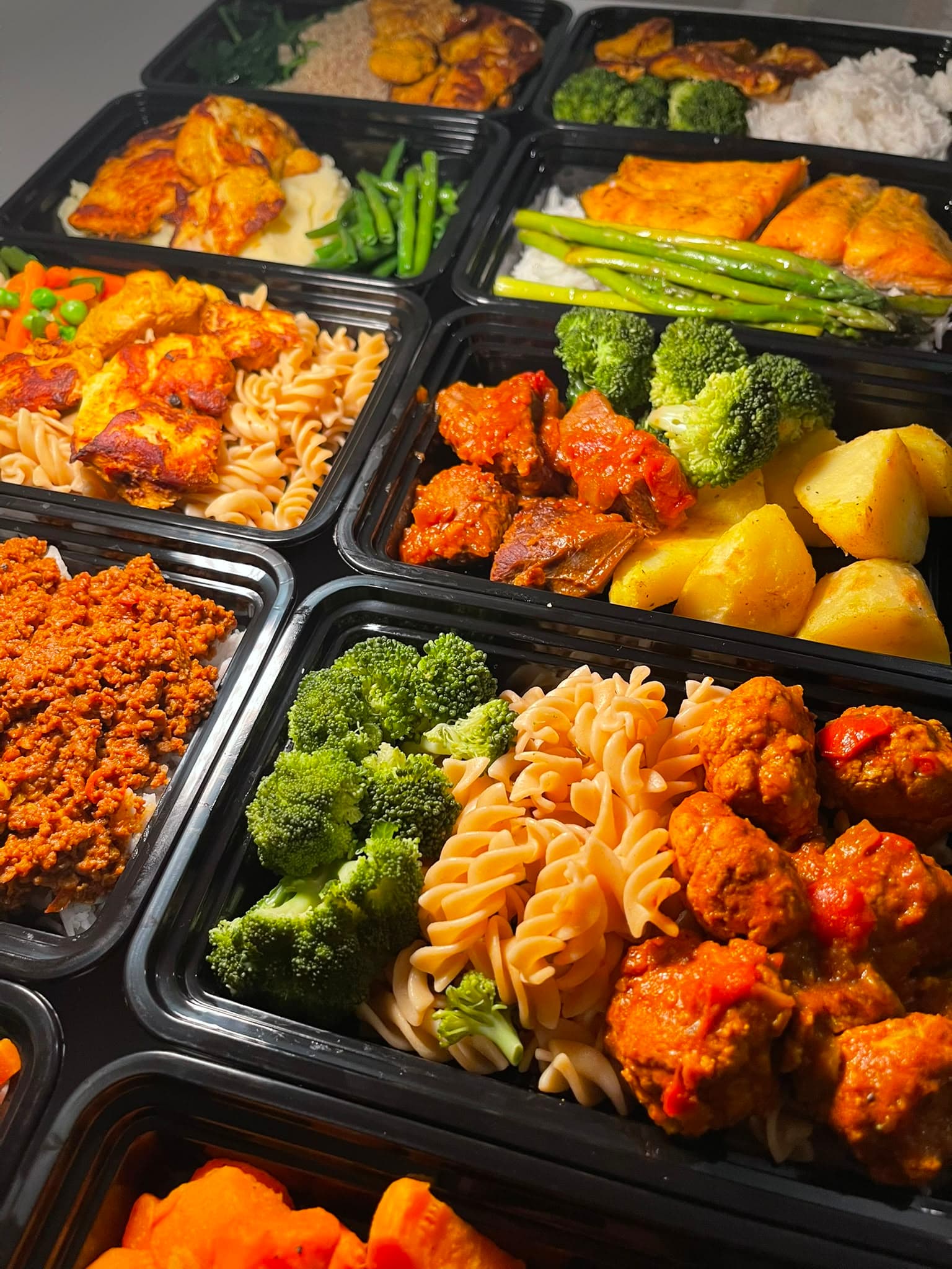 Calories Wise meals freshly packed into containers, ready for delivery